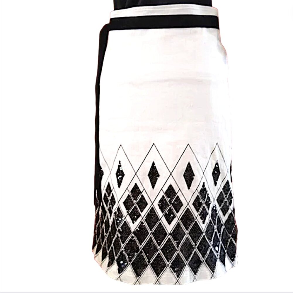 HavenBleu Sequins Skirt Hand Beaded Harlequin Size Small